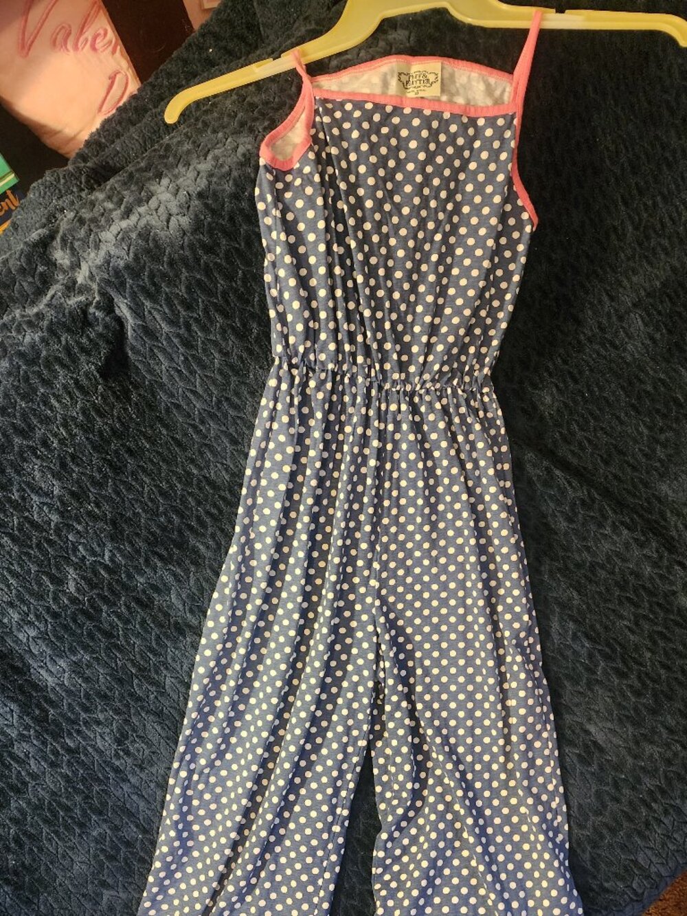Flit & Flitter Girl's Size 12  Sleeveless Polka Dot Jumpsuit